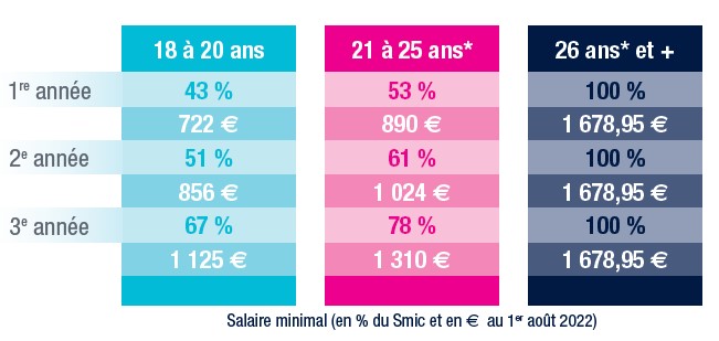 Remuneration apprentissage