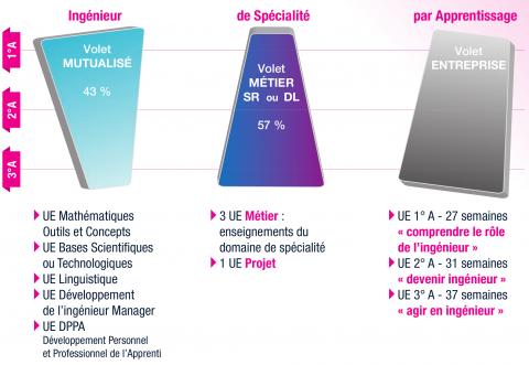 La formation INFRES est organisée en 3 volets : volet mutualisé, volet métier, volet entreprise